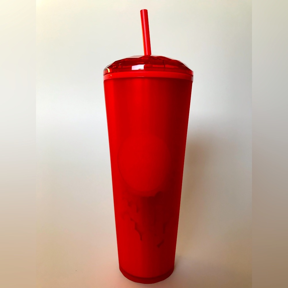 Starbucks 2022 Tumbler 24oz Venti Dome Red Heart Soft Touch